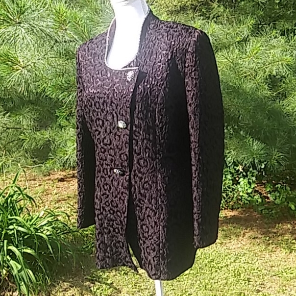 Vintage Moshita Couture Embroidered Jacket W/Rhinestone Accents - Picture 5 of 13